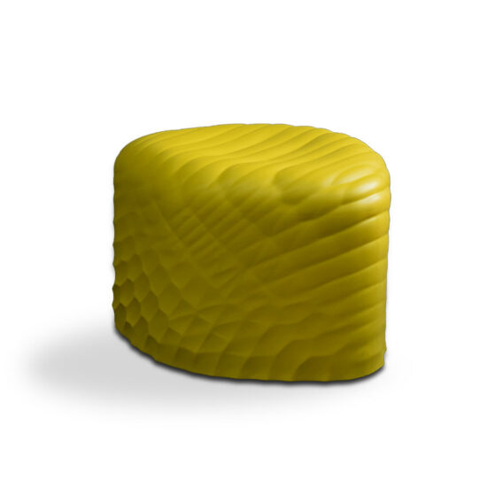 River Stone Italian Import Ottoman In Yellow