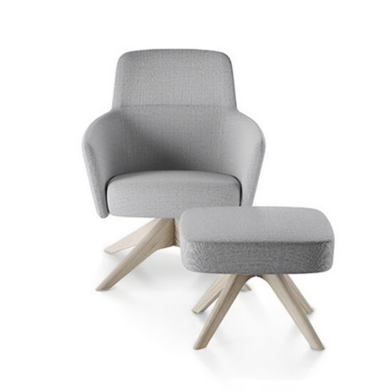 Lion Lounge Chair - Swivel Star Ash Wooden Base