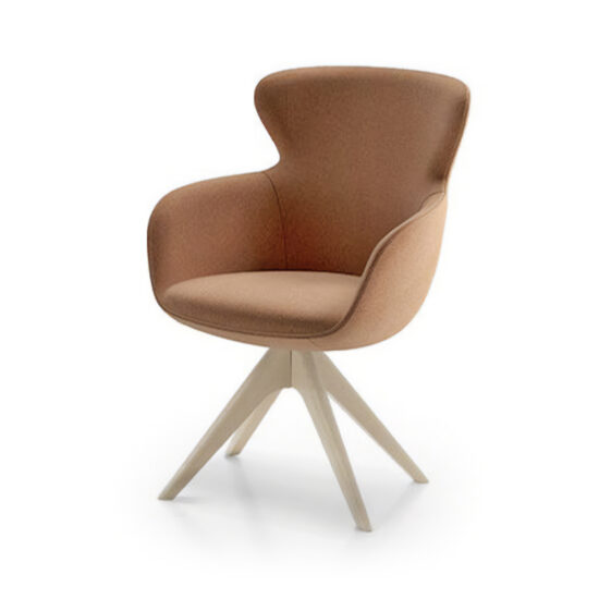 Queen Piccola multi purpose chair with swivel star ash wooden base