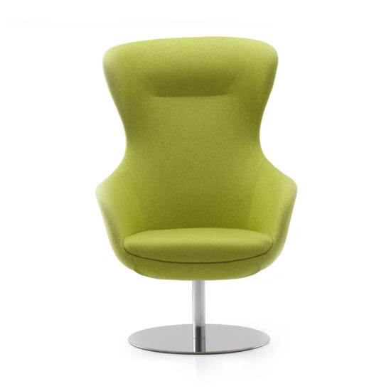 Queen Armchair - Swivel Flat Round Base