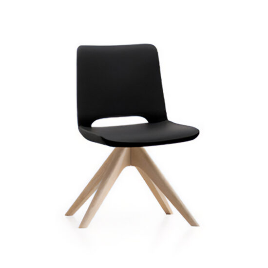 Amy Open Chair - Swivel Star Ash Wooden Base
