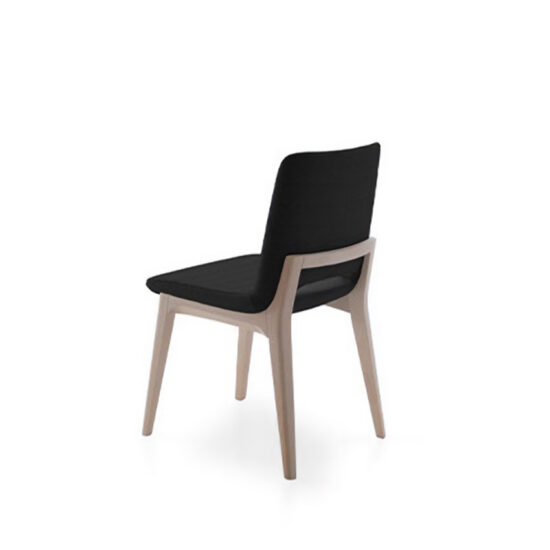 Amy Open Chair - Four Beech Wood Legs And Outside Back Detail
